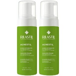 Flaconi da 200 ml per 2  di Rilastil Acnestil Mousse detergente