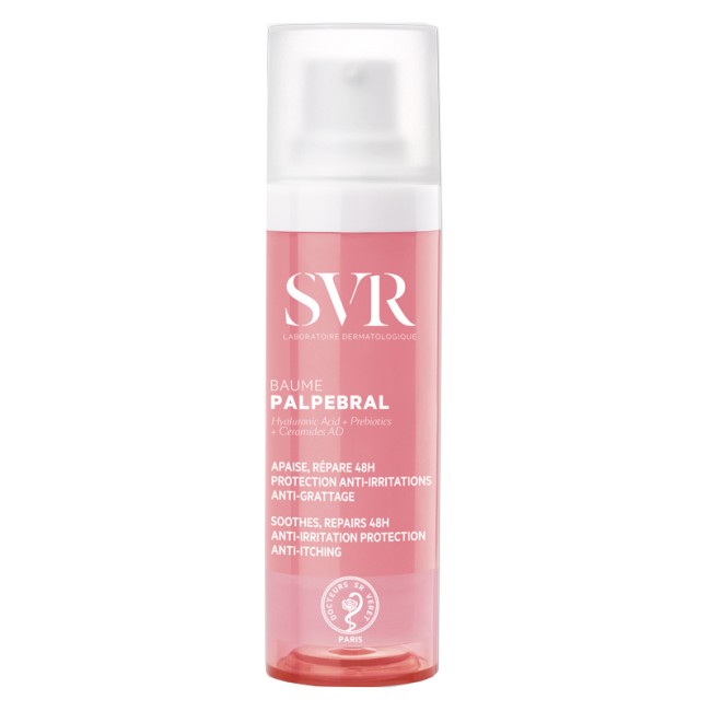 Flacone da 30 ml di Svr Palpebral Baume balsamo viso contorno occhi per pelle irritata.