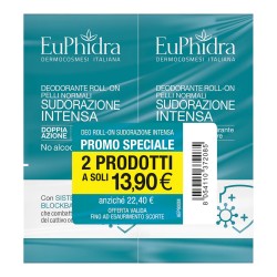 Bipacco da 2x 50 ml di Euphidra Deo Roll-on Sudorazione Intensa