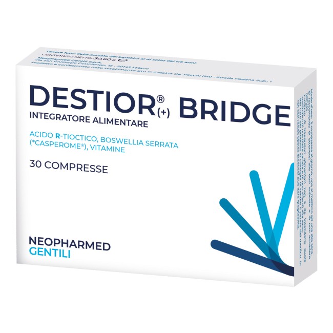 Destior Bridge Integratore con Acido R-Tioctico e Boswellia Serrata 30 compresse Destior Bridge Integratore con Acido R-Tioctico e Boswellia Serrata 30 compresse