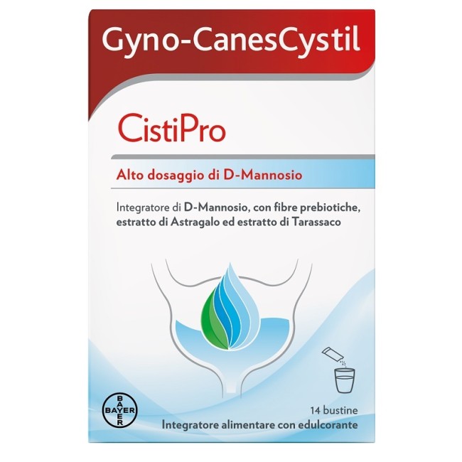 Confezione da 14 bustine di GynoCanescystil CistiPro, integratore per la cistite. Confezione da 14 bustine di GynoCanescystil CistiPro, integratore per la cistite.