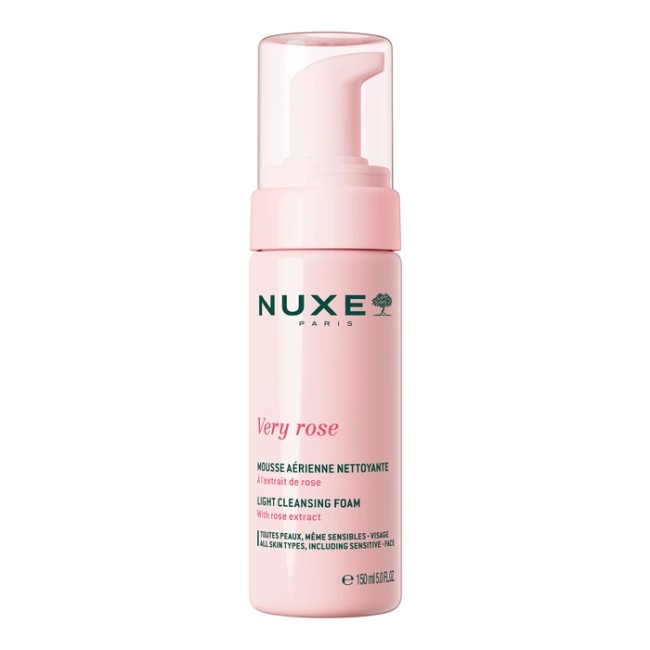 Flacone da 150 ml DI Nuxe Very Rose Light Cleasing Foam Detergente Viso Flacone da 150 ml DI Nuxe Very Rose Light Cleasing Foam Detergente Viso