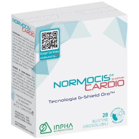 Confezione da 28 bustine di Normocis Cardio, integratore per il benessere cardiovascolare. Confezione da 28 bustine di Normocis Cardio, integratore per il benessere cardiovascolare.