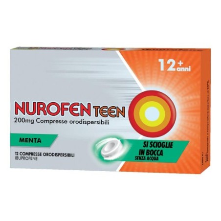 Nurofenteen 200 mg 12 compresse orodispersibili gusto Menta