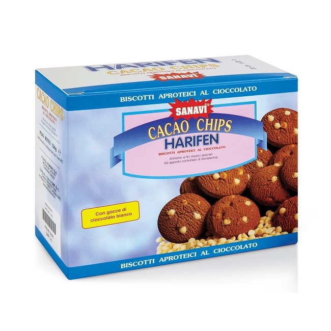 Harifen Chips Cacao Bianco 150 G Harifen Chips Cacao Bianco 150 G