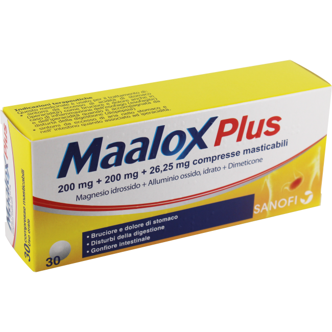 Maalox Plus 30 Compresse Masticabili Maalox Plus 30 Compresse Masticabili