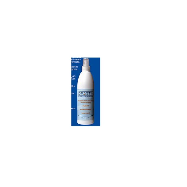Flacone spray da 300 ml di Idrastin Bioriattivante, spray lenitivo per pelli sensibili e disidratate. Flacone spray da 300 ml di Idrastin Bioriattivante, spray lenitivo per pelli sensibili e disidratate.