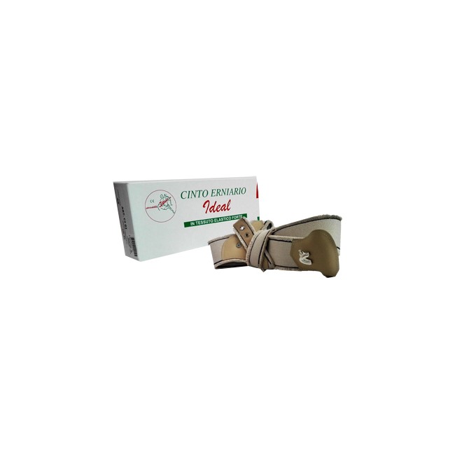 Cinto Erniario Ideal In Tessuto Elastico Forte Destro Grigio Frangiato 90cm