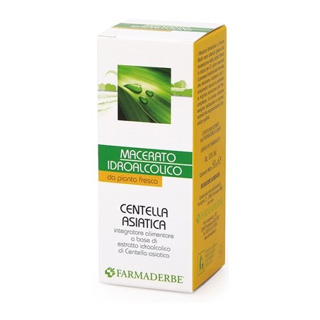 Flacone da 50 ml di Centella Asiatica Macerato Idroalcolico, integratore per gambe gonfie e affaticate.
