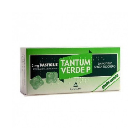 Angelini Tantum Verde P Mal Di Gola Gusto Menta 20 Pastiglie 3mg Angelini Tantum Verde P Mal Di Gola Gusto Menta 20 Pastiglie 3mg