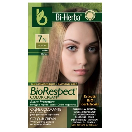 Bi-herba Kit 7n Biondo 1 Emulsione Ossidante 60 Ml + 1 Colorante 60 Ml + 1 Trattamento Dopocolore 15 Ml