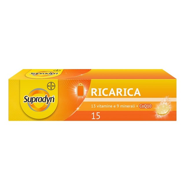 confezione da 15 compresse effervescenti di Supradyn Ricarica integratore multivitaminico confezione da 15 compresse effervescenti di Supradyn Ricarica integratore multivitaminico