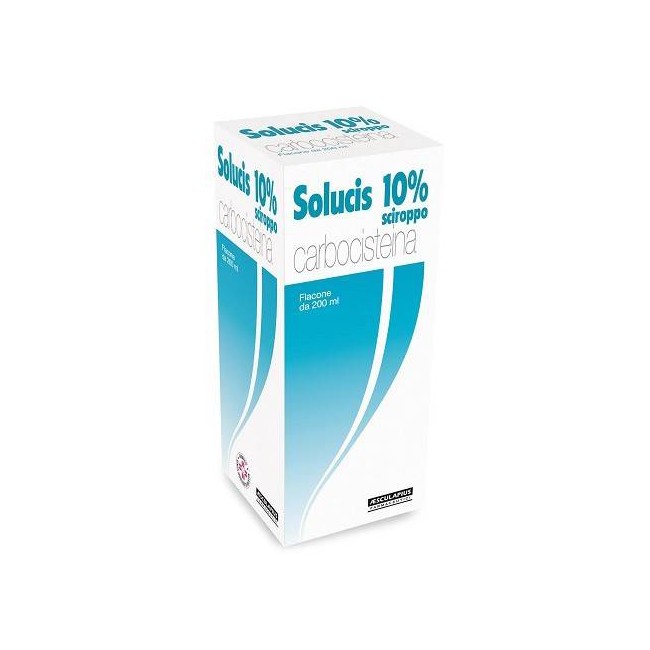 Aesculapius Farmaceutici Solucis 10% Sciroppo Fluidificante Per Tosse E Catarro 200ml Aesculapius Farmaceutici Solucis 10% Sciroppo Fluidificante Per Tosse E Catarro 200ml