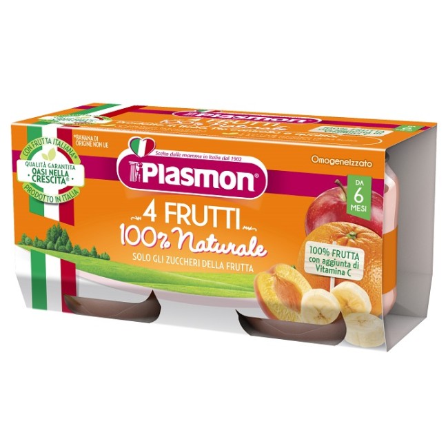 Plasmon Omogeneizzato 4 Frutti 2 X 80 G Plasmon Omogeneizzato 4 Frutti 2 X 80 G