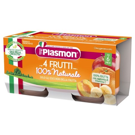 Plasmon Omogeneizzato 4 Frutti 2 X 80 G Plasmon Omogeneizzato 4 Frutti 2 X 80 G