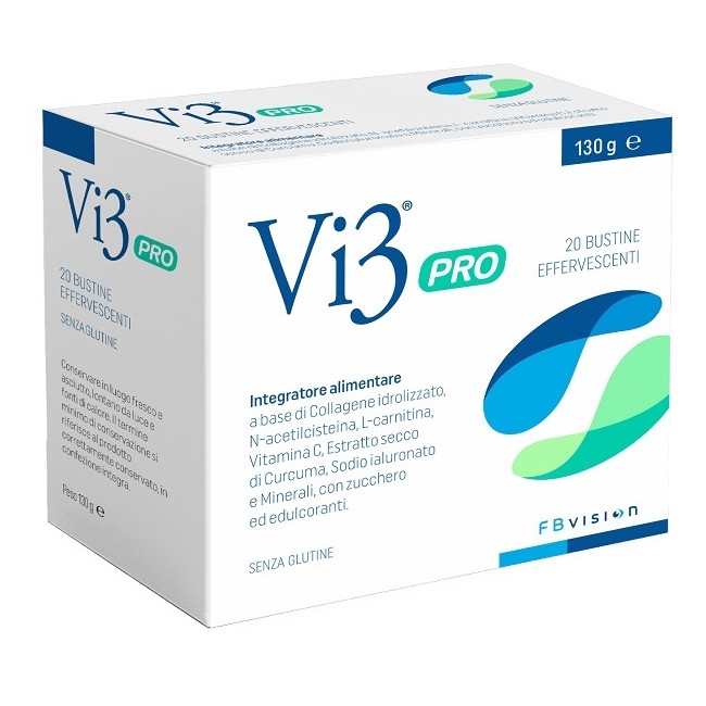Confezione da 20 buste di Vi3 Pro Integratore Per La Funzionalità E La Salute Delle Articolazioni. Confezione da 20 buste di Vi3 Pro Integratore Per La Funzionalità E La Salute Delle Articolazioni.