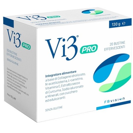 Confezione da 20 buste di Vi3 Pro Integratore Per La Funzionalità E La Salute Delle Articolazioni. Confezione da 20 buste di Vi3 Pro Integratore Per La Funzionalità E La Salute Delle Articolazioni.