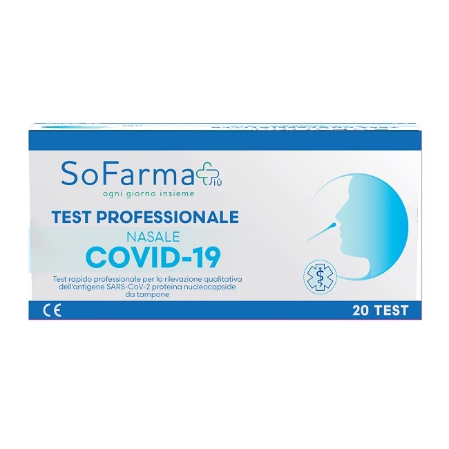 Test Antigenico Rapido Covid-19 Sofarmapiu' Nasale Rilevazione Qualitativa Antigeni Sars-cov-2 In Tamponi Nasali 20 Pezzi Uso Pr