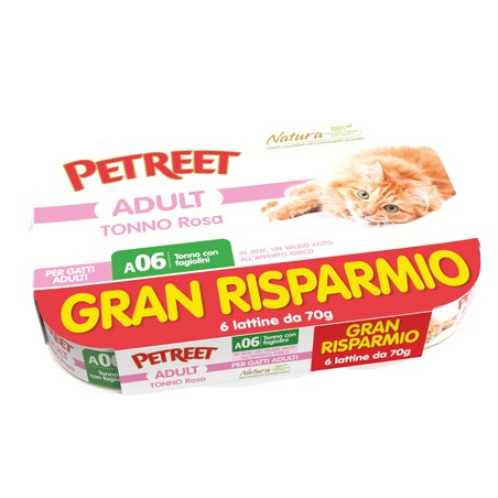 Petreet Cat A06 Gr Tonno Rosa/fa Gioli 6x70 G