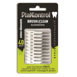 Plakkontrol Brush & Clean Carbon 40 Pezzi