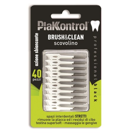 Plakkontrol Brush & Clean Carbon 40 Pezzi
