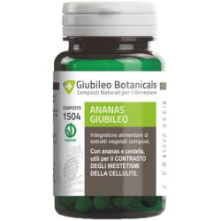 Confezione da 50 capsule di Giubileo Botanicals Ananas, integratore per cellulite e drenaggio dei liquidi.