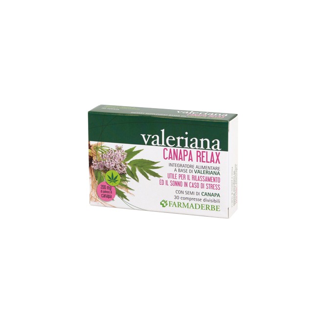 Valeriana Canapa Relax 30 Compresse Divisibili