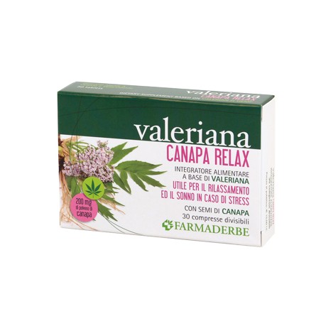 Valeriana Canapa Relax 30 Compresse Divisibili