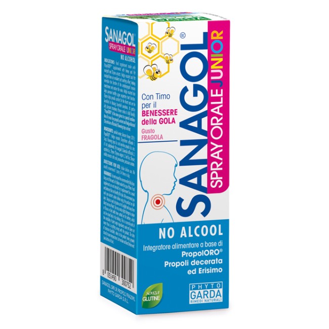 Phyto Garda Sanagol Spray Junior Propoli Gusto Fragola 20ml Phyto Garda Sanagol Spray Junior Propoli Gusto Fragola 20ml