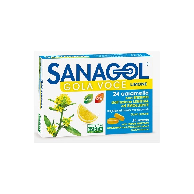 Sanagol Gola Voce Senza Zucchero Limone 24 Caramele Sanagol Gola Voce Senza Zucchero Limone 24 Caramele