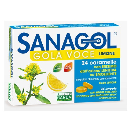 Sanagol Gola Voce Senza Zucchero Limone  24 Caramele