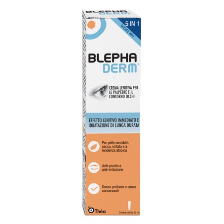 Tubo da 40 ml di Blephaderm, crema per la zona prioculare.