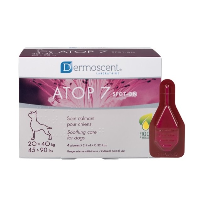 Atop 7 Spot-on Dogs&cats 20-40 Kg 4 Pipette X 2,4 Ml