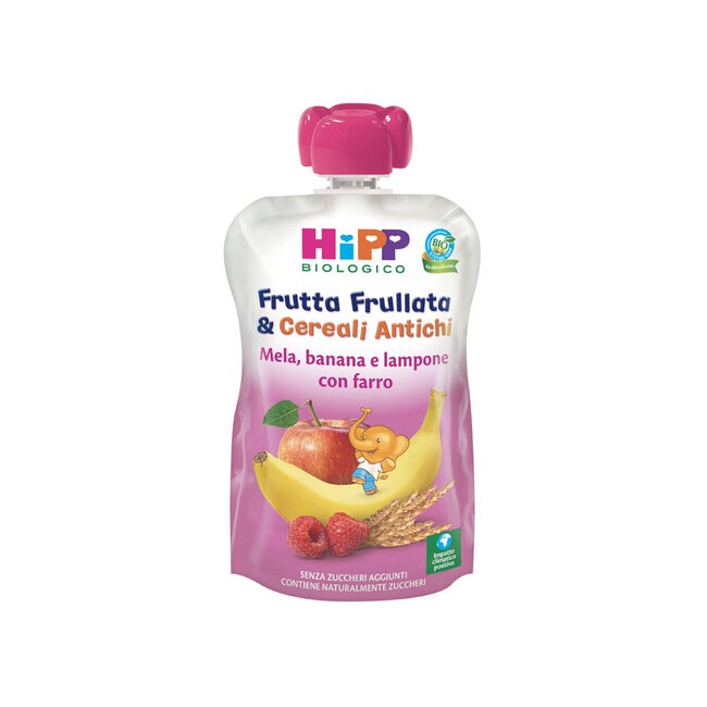 Hipp Bio Frutta Frullata&cereali Antichi Mela Banana Lampone Farro 90 G
