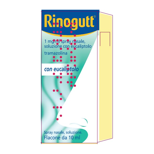 Rinogutt 1mg/ml Spray Nasale Con Eucaliptolo 10ml Rinogutt 1mg/ml Spray Nasale Con Eucaliptolo 10ml