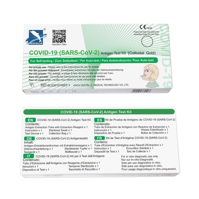 Test Antigenico Rapido Covid-19 Deepblue Autodiagnostico Determinazione Qualitativa Antigeni Sars-cov-2 In Tamponi Nasali Median Test Antigenico Rapido Covid-19 Deepblue Autodiagnostico Determinazione Qualitativa Antigeni Sars-cov-2 In Tamponi Nasali Median