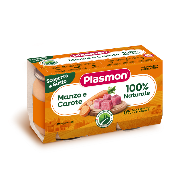 Plasmon Omogeneizzati Manzo Carote 2 Pezzi Da 120 G Plasmon Omogeneizzati Manzo Carote 2 Pezzi Da 120 G