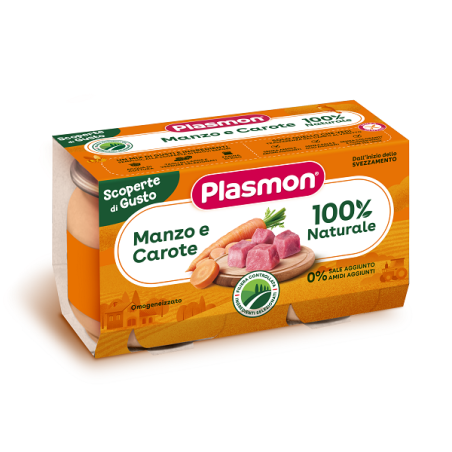 Plasmon Omogeneizzati Manzo Carote 2 Pezzi Da 120 G Plasmon Omogeneizzati Manzo Carote 2 Pezzi Da 120 G
