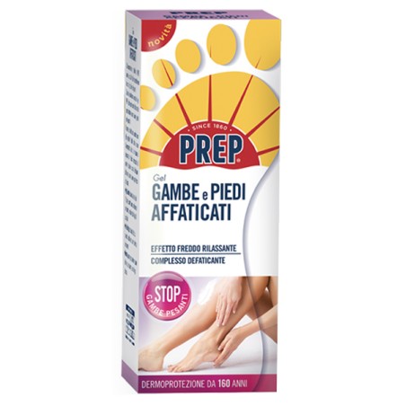 Confezione da 125 ml di Prep Gel Effetto Freddo Per Gambe Piedi Stanchi E Gonfi. Confezione da 125 ml di Prep Gel Effetto Freddo Per Gambe Piedi Stanchi E Gonfi.