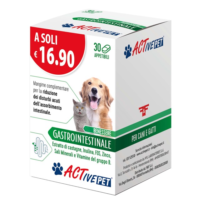 Active Pet Benessere Gastrointestinale 30 Compresse Appetibili Active Pet Benessere Gastrointestinale 30 Compresse Appetibili