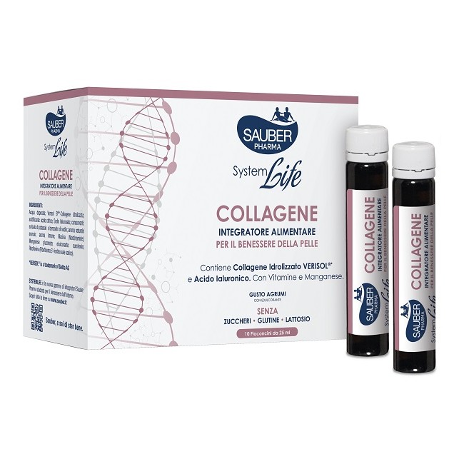 Sauber Systemlife Antieta' Collagene 10 Flaconcini Da 25 Ml Sauber Systemlife Antieta' Collagene 10 Flaconcini Da 25 Ml
