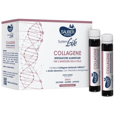 Sauber Systemlife Antieta' Collagene 10 Flaconcini Da 25 Ml