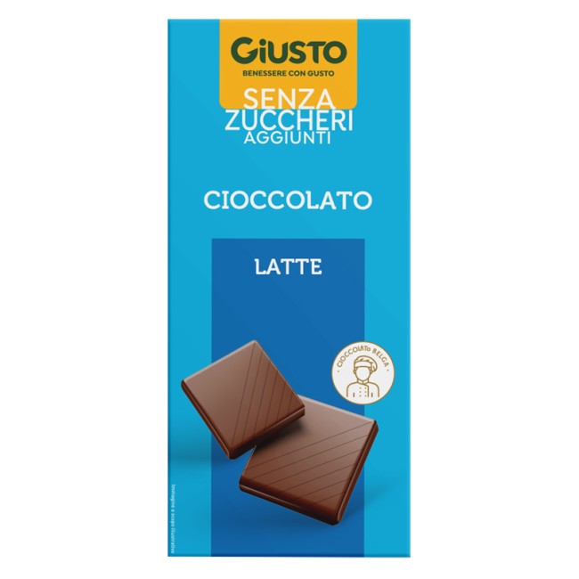 Giusto Senza Zucchero Tavoletta Cioccolato Latte 85 G