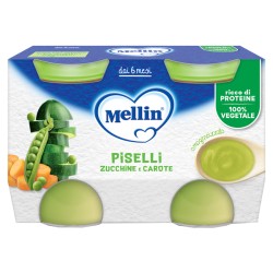 Mellin Omogeneizzato Piselli E Carote 2 Pezzi Da 130 G