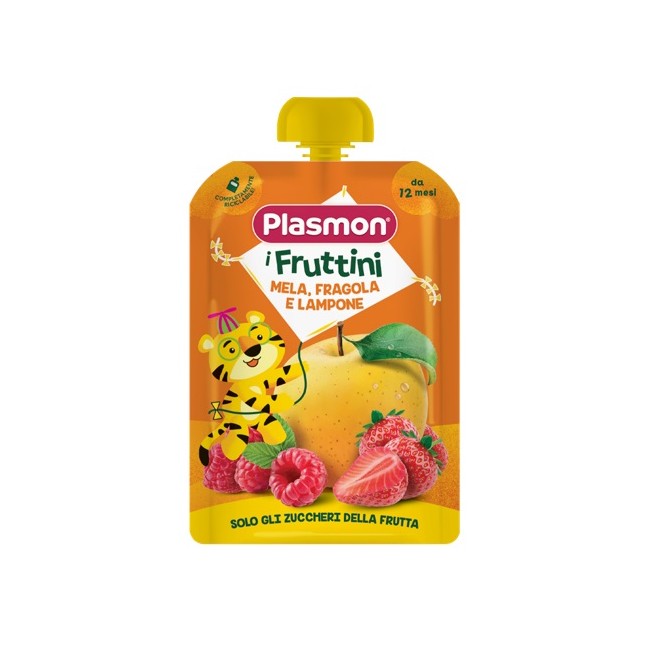 Plasmon I Fruttini Mela Fragola E Lampone 130 G