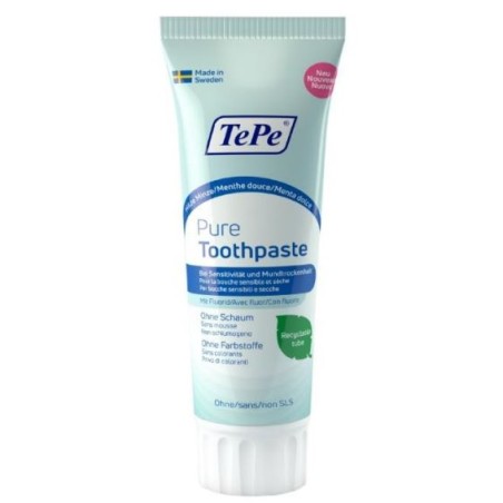Tepe Pure Menta Piperita Delicata Dentifricio 75 Ml Tepe Pure Menta Piperita Delicata Dentifricio 75 Ml