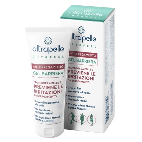 Confezione da 30 ml di Altrapelle Dry&Feel Gel Barriera Per Prevenire Le Irritazioni Da Sfregamento.