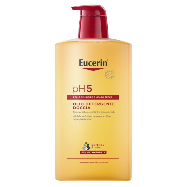 Flacone da 1 L di Eucerin Olio Doccia Ph5 Detergente Delicato Flacone da 1 L di Eucerin Olio Doccia Ph5 Detergente Delicato