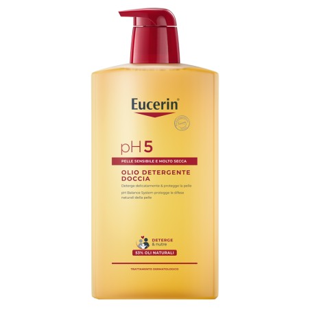 Flacone da 1 L di Eucerin Olio Doccia Ph5 Detergente Delicato Flacone da 1 L di Eucerin Olio Doccia Ph5 Detergente Delicato
