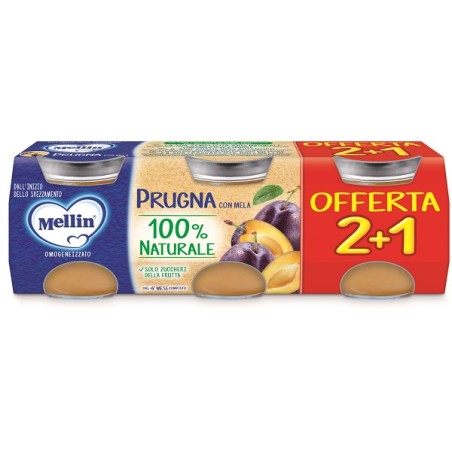 Mellin Omogeneizzato Prugna 3 Pezzi Da 100 G Mellin Omogeneizzato Prugna 3 Pezzi Da 100 G